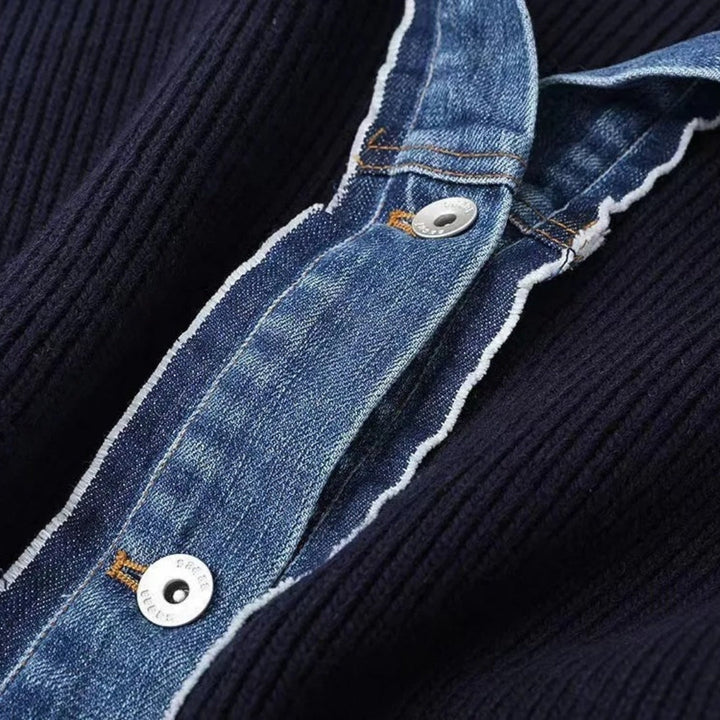 MARAIS | Cardigan Marine Col Denim Chloé