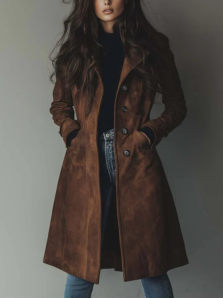 MARAIS | MANTEAU ÉLÉGANT À TEXTURE SUÉDÉE