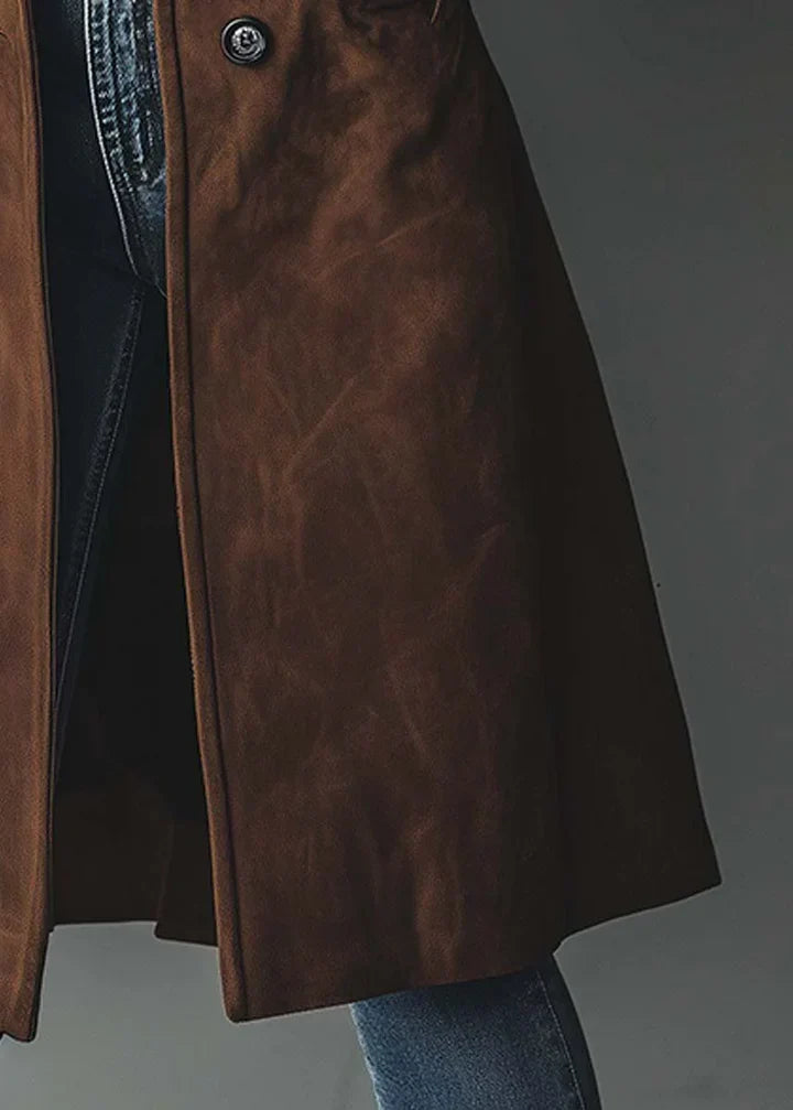 MARAIS | MANTEAU ÉLÉGANT À TEXTURE SUÉDÉE