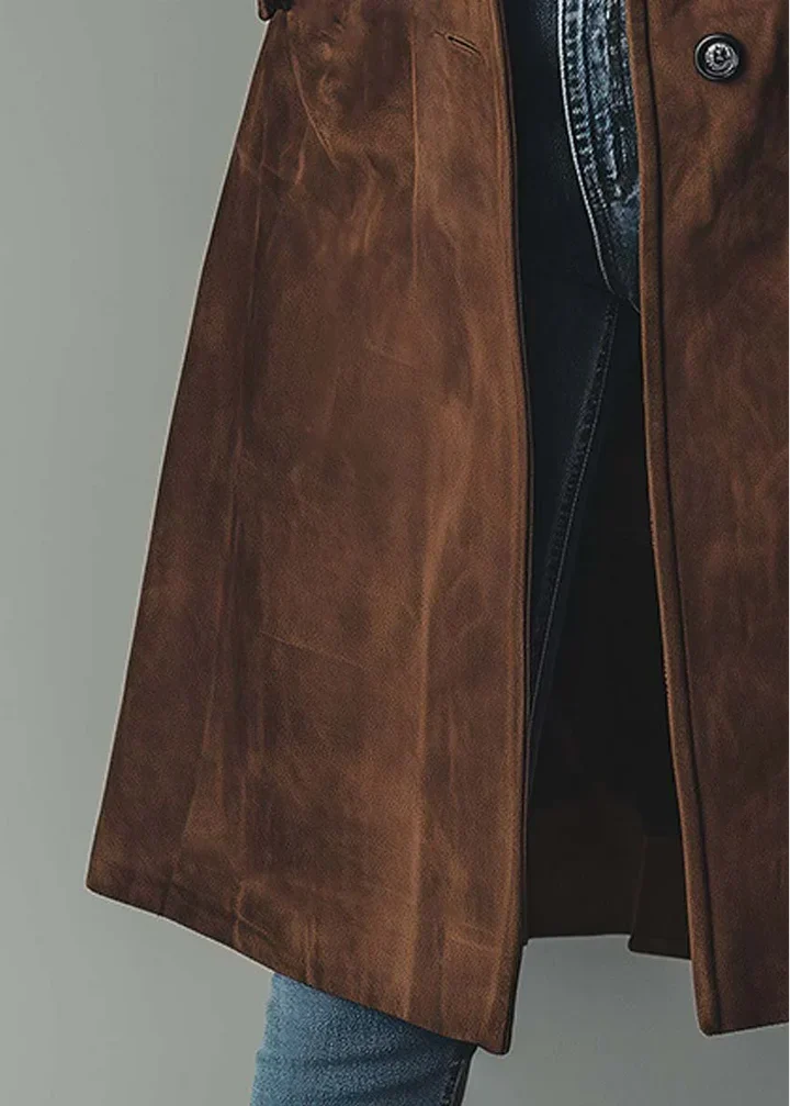 MARAIS | MANTEAU ÉLÉGANT À TEXTURE SUÉDÉE