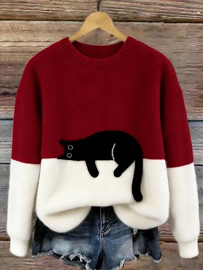 MARAIS | Pull Douillet Chat Endormi Charlotte