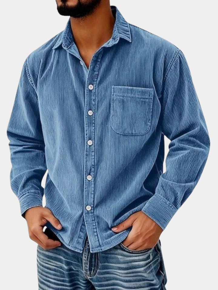 MARAIS | CHEMISE BOUTONNÉE EN VELOURS CÔTELÉ POUR HOMME