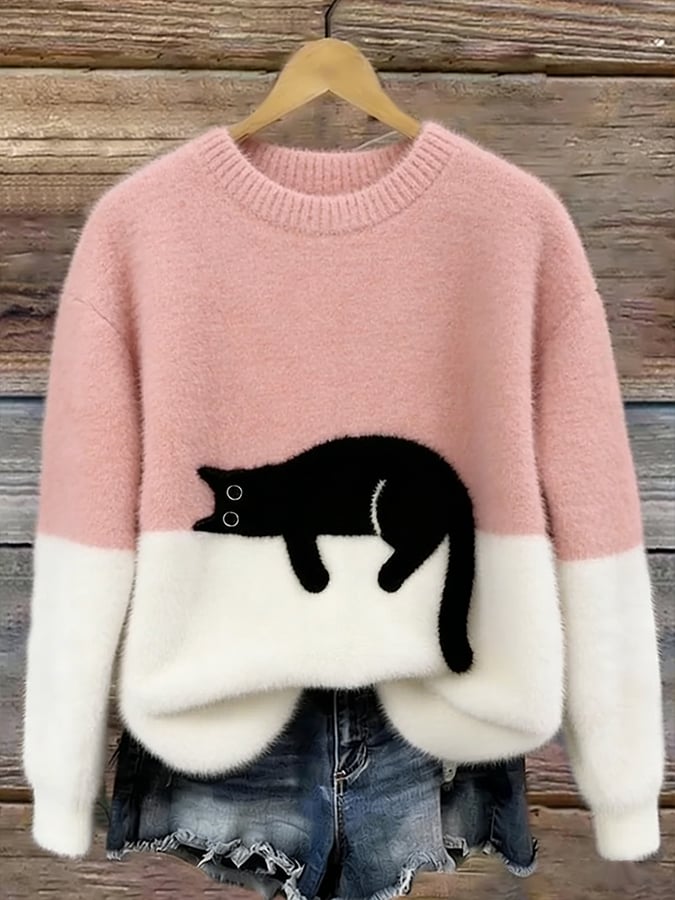 MARAIS | Pull Douillet Chat Endormi Charlotte