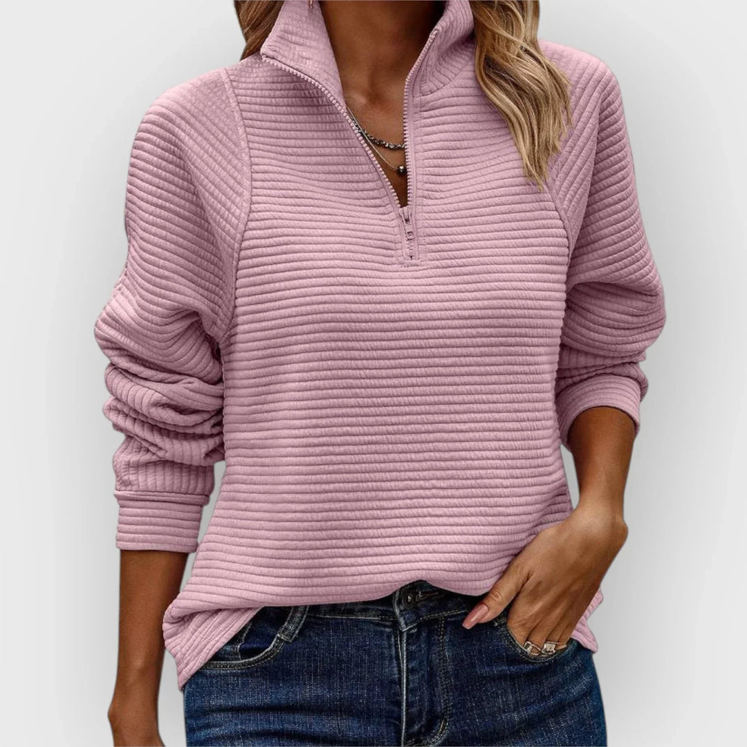 MARAIS | PULL CHIC DÉCONTRACTÉ À COL ZIPPÉ