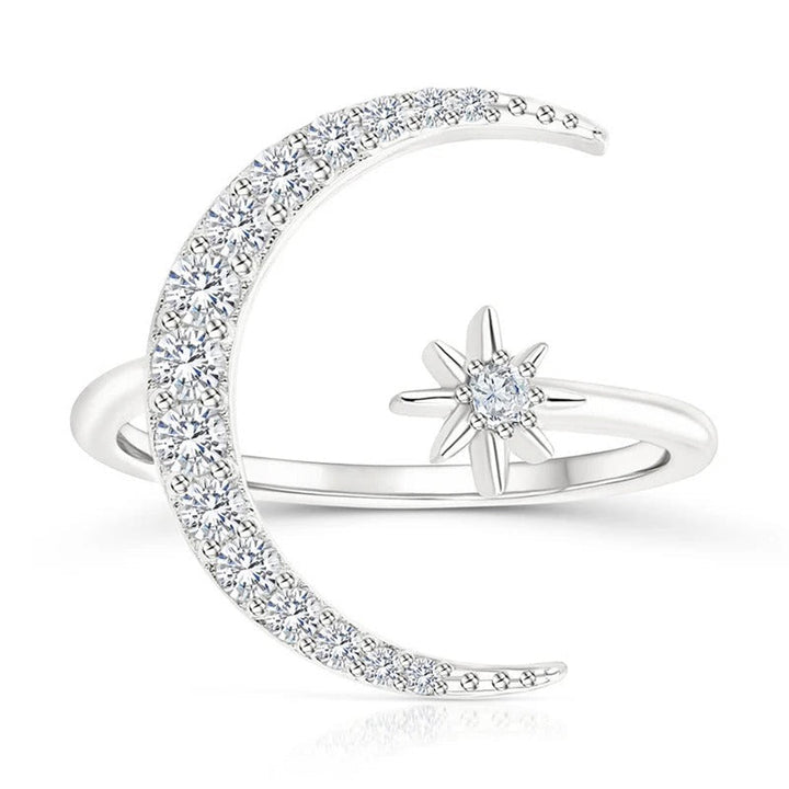 MARAIS | BAGUE LUNE ET ÉTOILE EN ARGENT