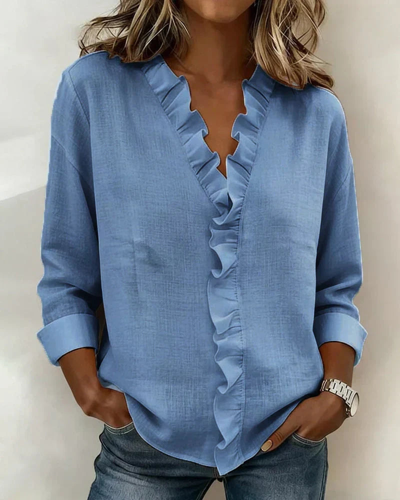 MARAIS  | Blouse Élégante Volants Claire