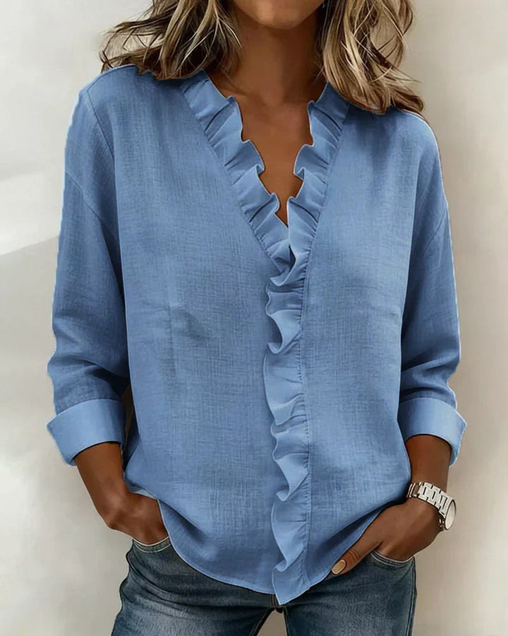 MARAIS  | Blouse Élégante Volants Claire
