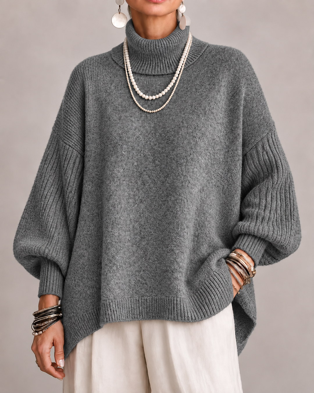 MARAIS | Pull Col Roulé Oversize Pauline