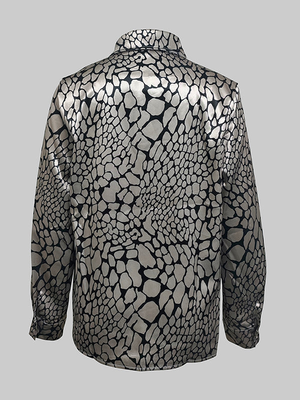 MARAIS | CHEMISIER EFFET SATIN À MOTIF ARTISTIQUE
