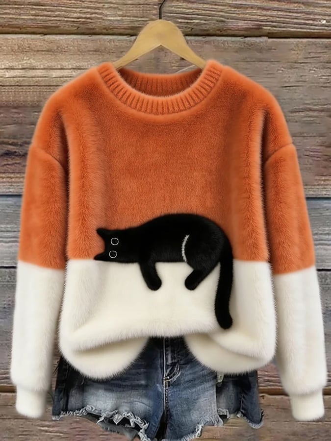 MARAIS | Pull Douillet Chat Endormi Charlotte