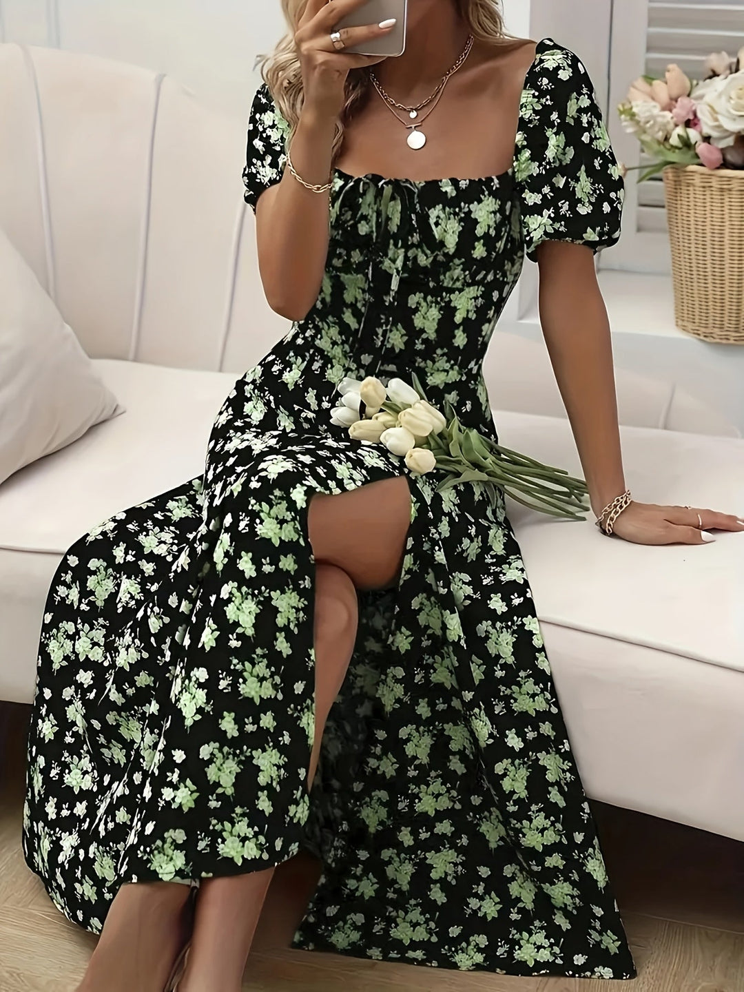 MARAIS | Robe Élégante Florale Chloé