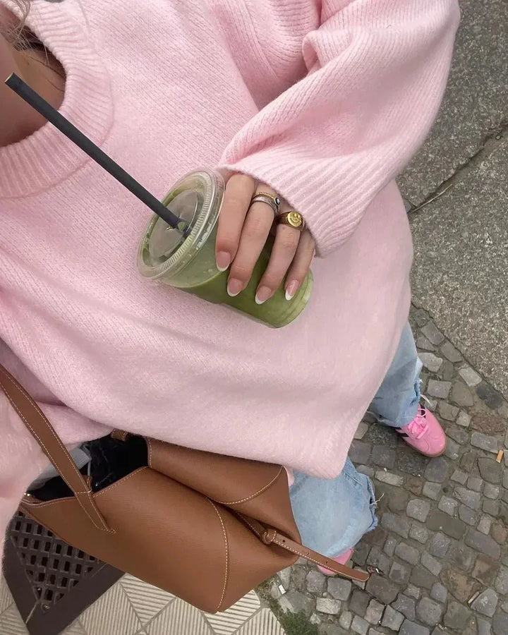 MARAIS | PULL ROSE À MANCHES LONGUES