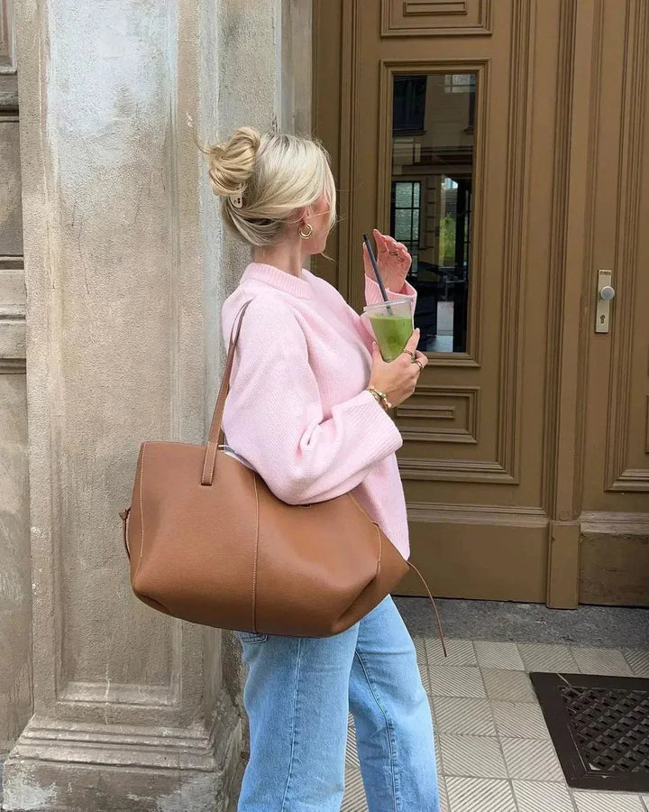 MARAIS | PULL ROSE À MANCHES LONGUES