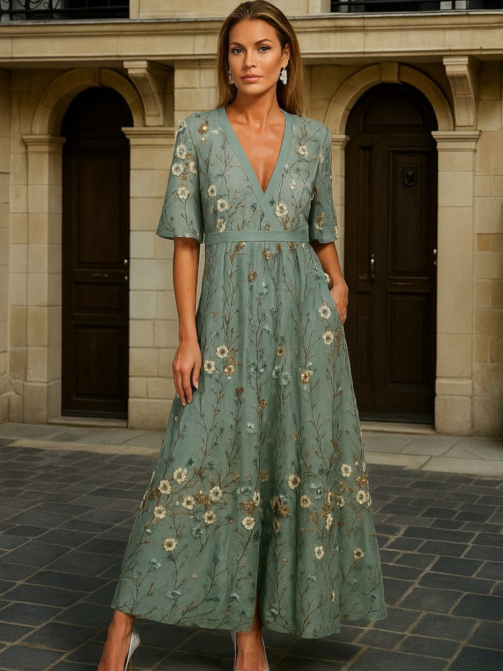 MARAIS | Robe Longue Élégance Botanique