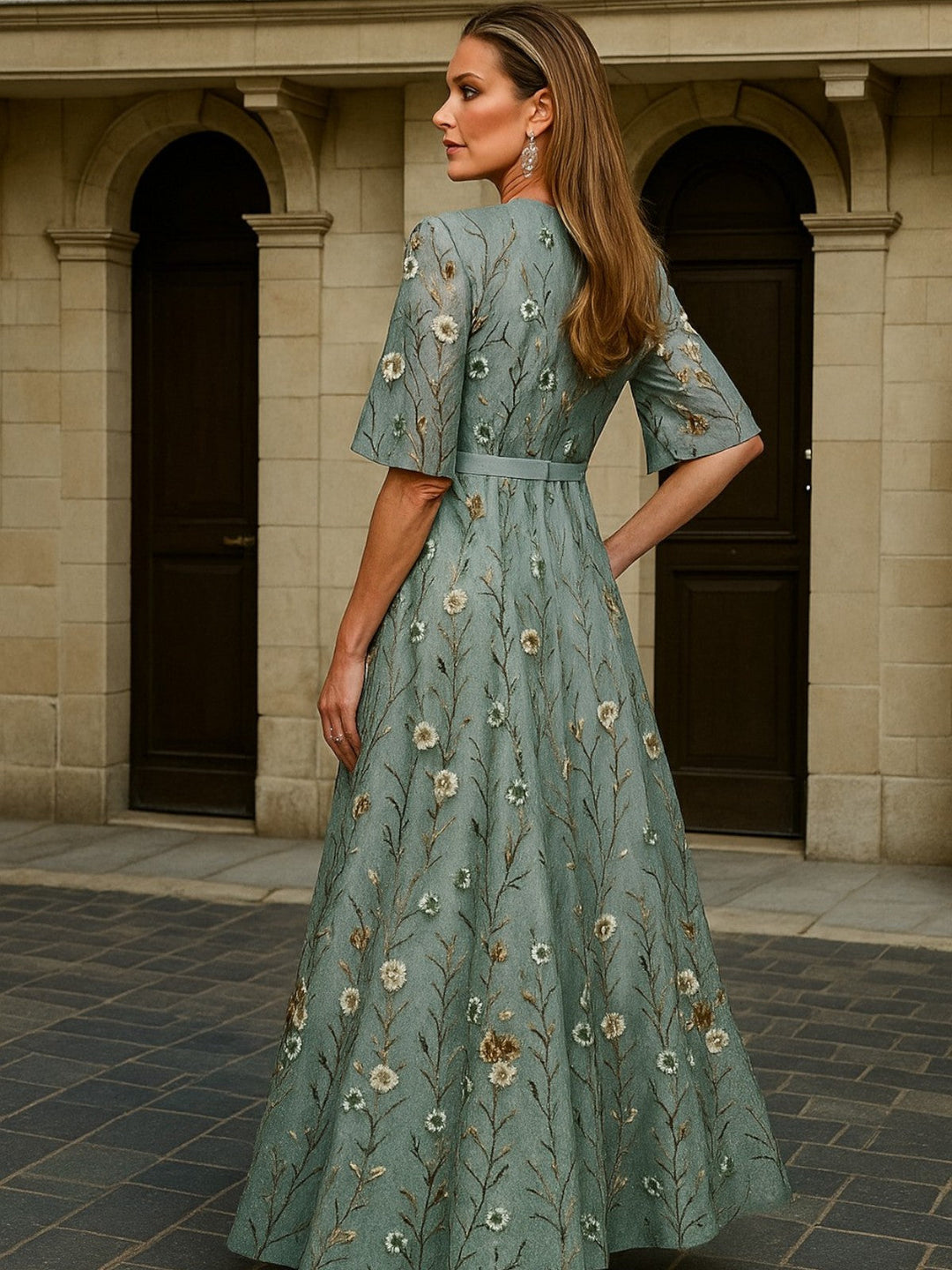 MARAIS | Robe Longue Élégance Botanique