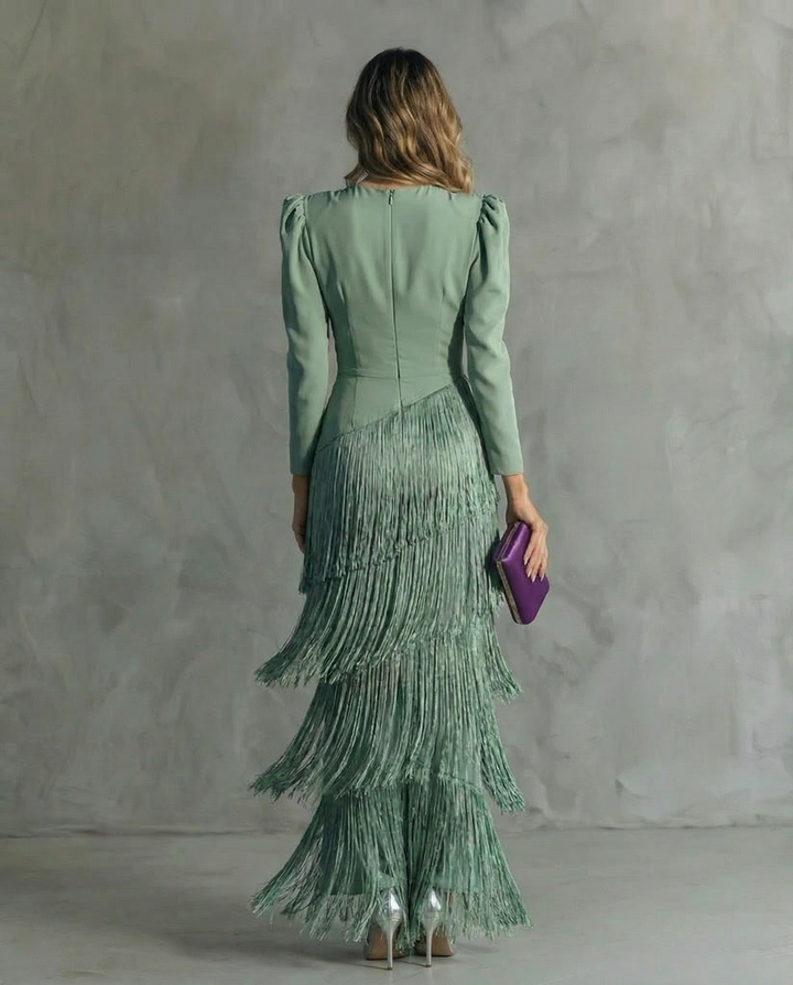 MARAIS | Robe Élégante Franges Élise