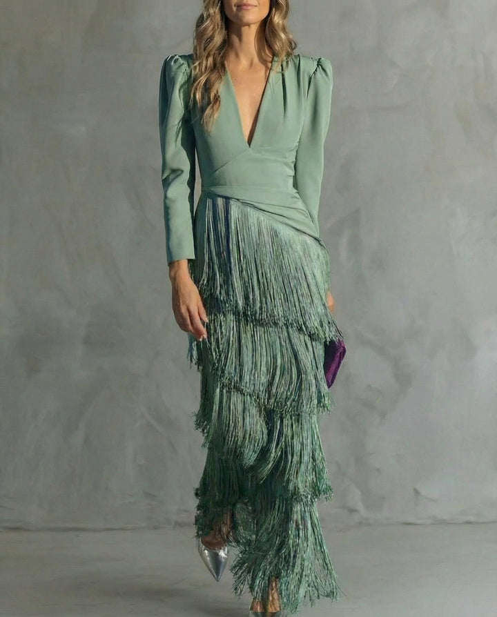 MARAIS | Robe Élégante Franges Élise