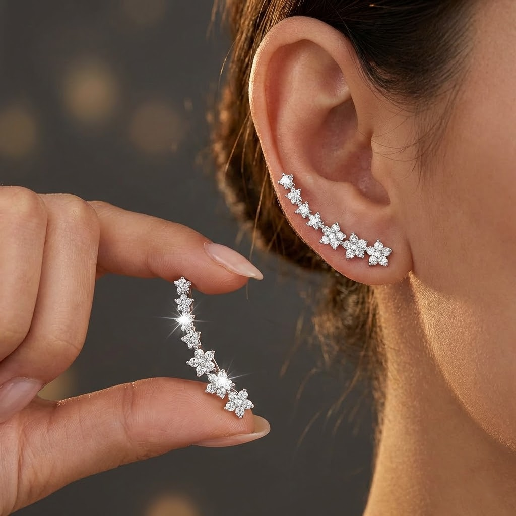 MARAIS | BOUCLES D’OREILLES FLORALES INTEMPORELLES