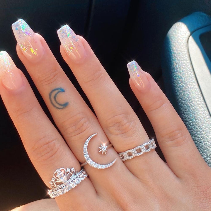 MARAIS | BAGUE LUNE ET ÉTOILE EN ARGENT