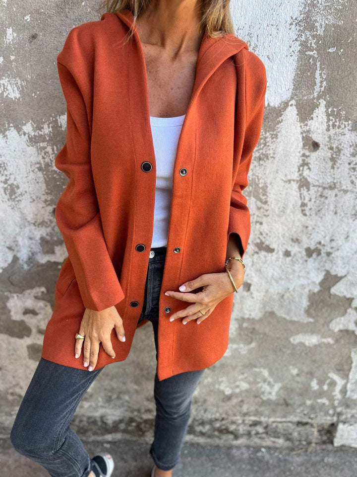 MARAIS | GILET LONG CHIC AVEC CAPUCHE