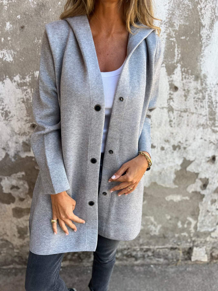 MARAIS | GILET LONG CHIC AVEC CAPUCHE