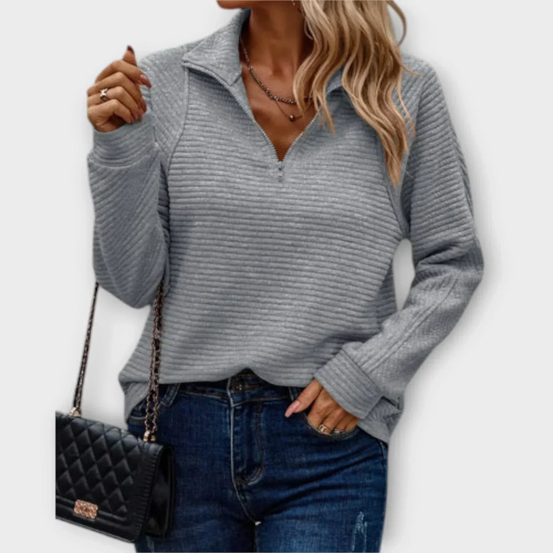 MARAIS | PULL CHIC DÉCONTRACTÉ À COL ZIPPÉ
