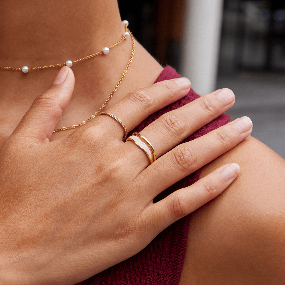 MARAIS | BAGUE DORÉE SAHARA À COUCHES