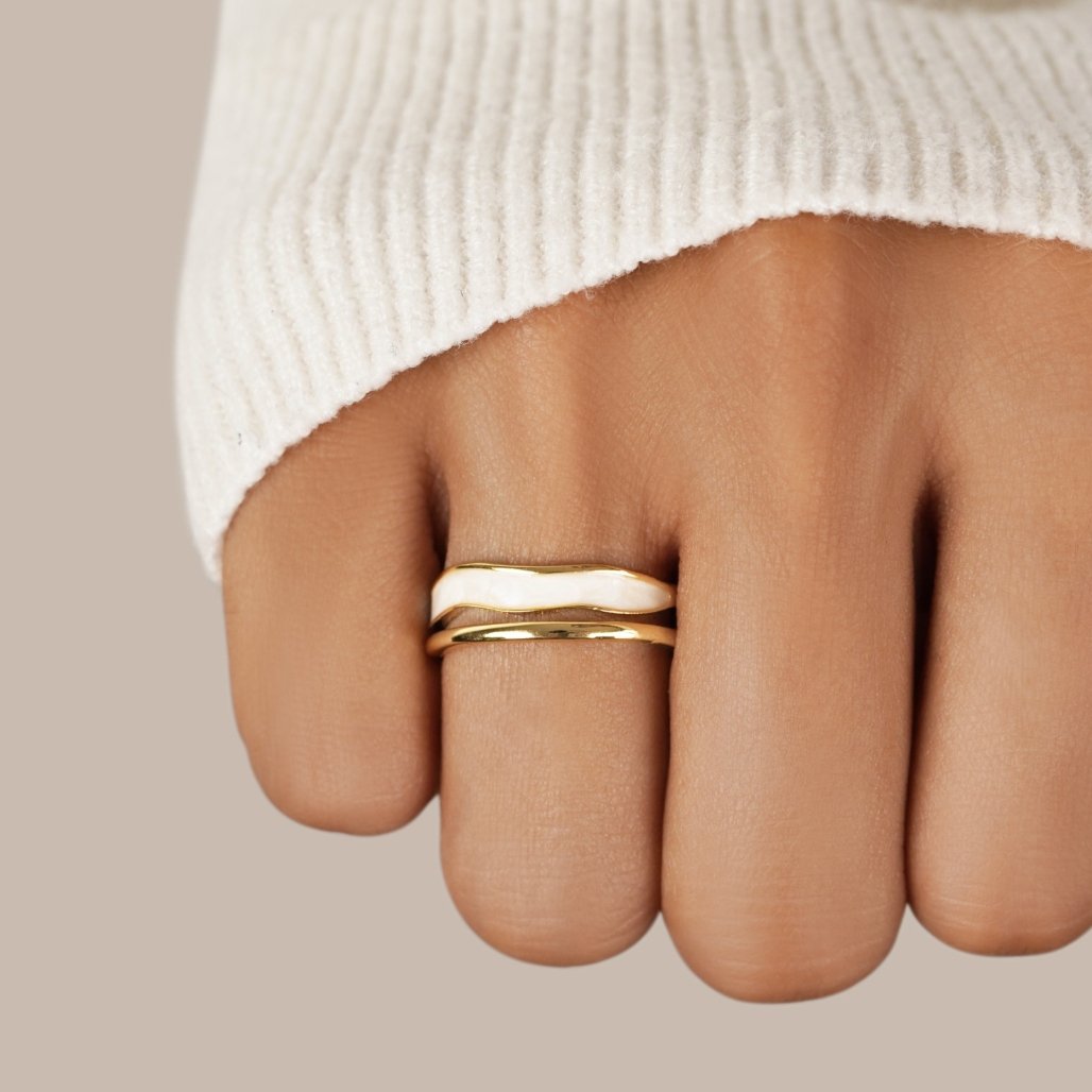 MARAIS | BAGUE DORÉE SAHARA À COUCHES