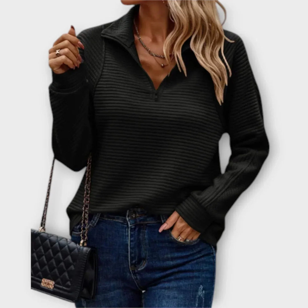 MARAIS | PULL CHIC DÉCONTRACTÉ À COL ZIPPÉ