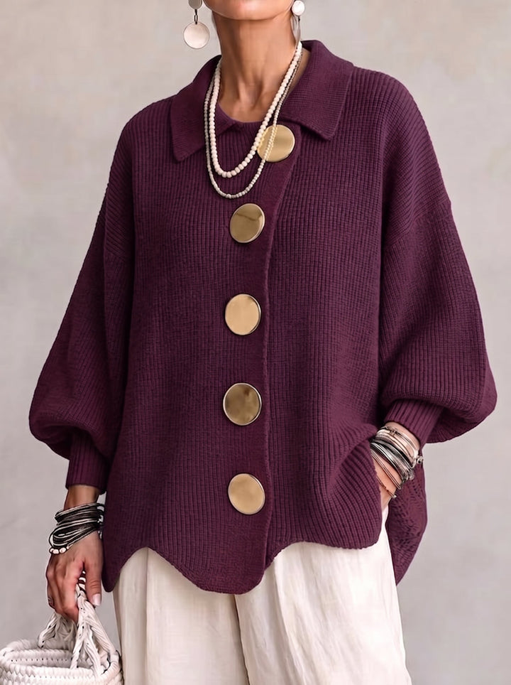 MARAIS | Gilet Oversize Boutons Dorés Manon