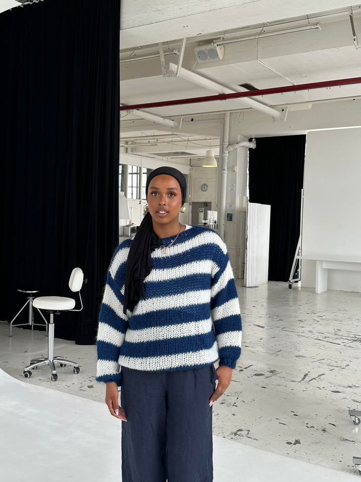 MARAIS | PULL OVERSIZE EN TRICOT RAYÉ