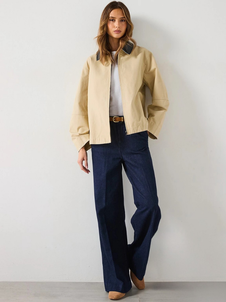 MARAIS | VESTE INTEMPORELLE À COL CONTRASTANT