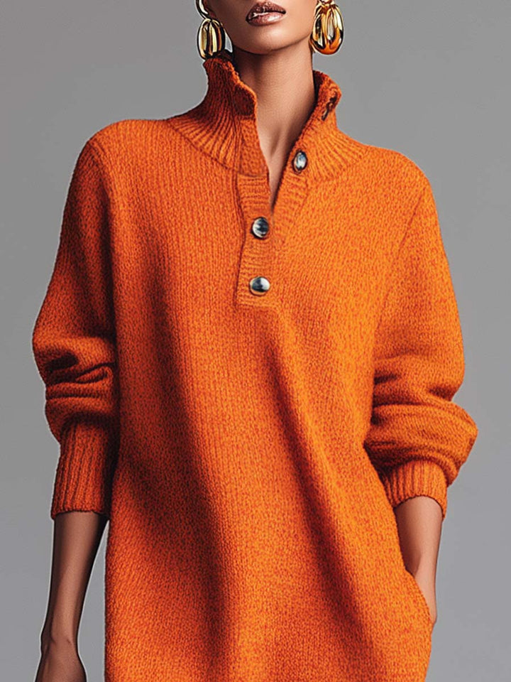 MARAIS | ROBE PULL À COL BOUTONNÉ